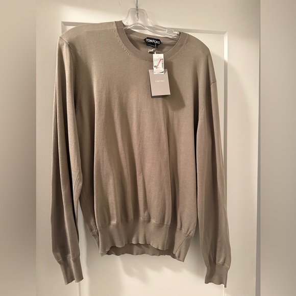 Tom Ford Men's Beige Crewneck Sweater - Picture 6 of 16
